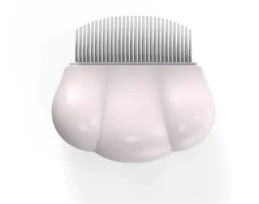 White MultiPet GroomEase Comb featuring fine metal teeth for effective pet grooming, tackling shedding, fleas, and lice.