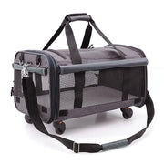 Folding Travel Cat Bag with Wheels