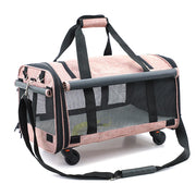 Folding Travel Cat Bag with Wheels