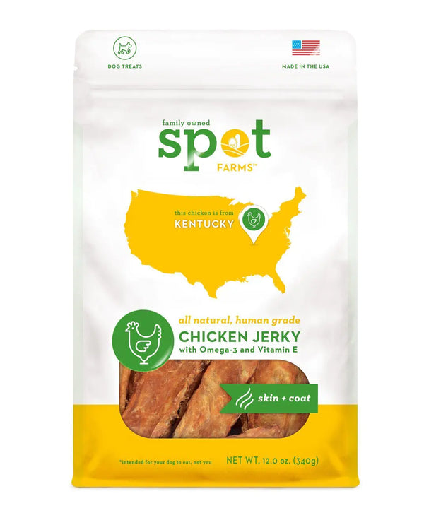 Spot Farms Premium Chicken Jerky for Healthy Coat 12 oz